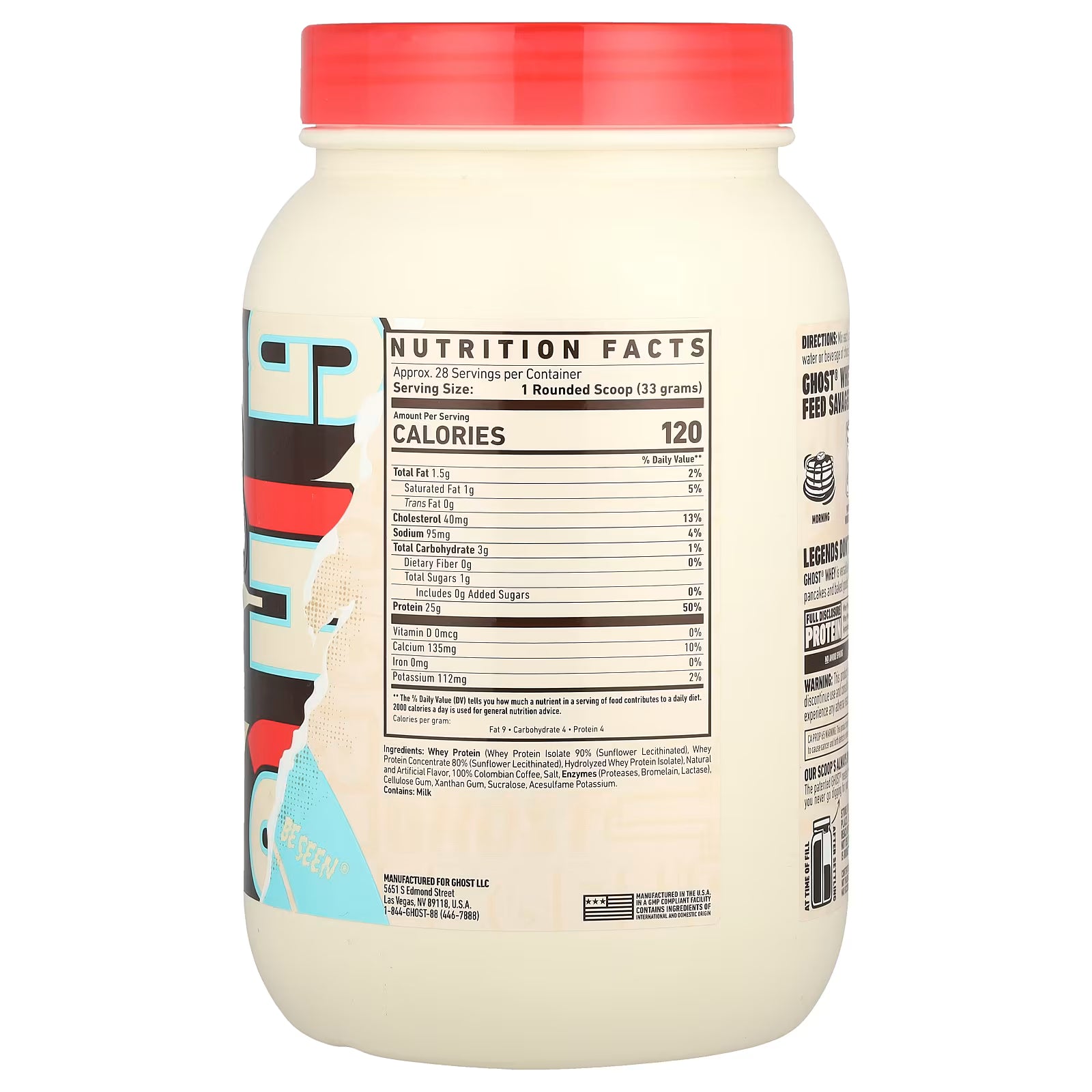 Whey-Coffee Ice Cream 2lb, 28srv